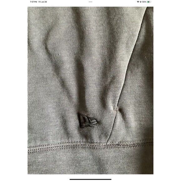 New Era Women’s 1/2 Zip Mock Neck Long Sleeve Mild Cropped Sweatshirt Gray Sz M - Picture 4 of 7